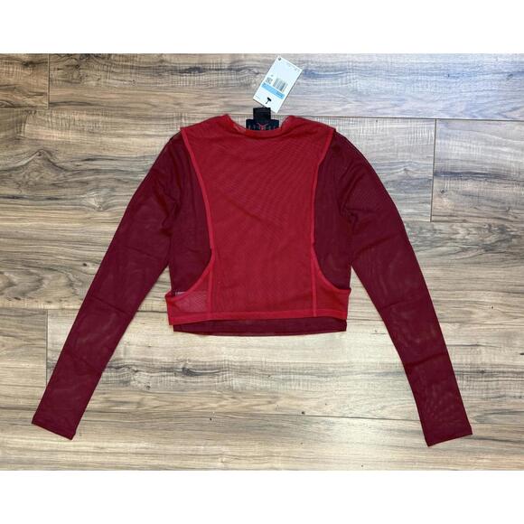 Jordan x Teyana Taylor Women's Mesh Layered Cropped Long-Sleeve Top - Picture 5 of 7